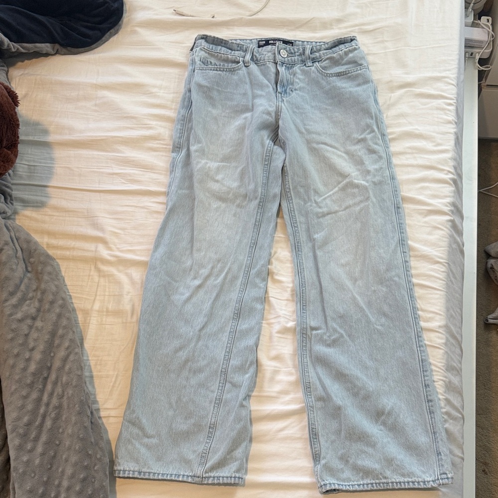 Hollister Light Blue Low-Rise Baggy Jeans